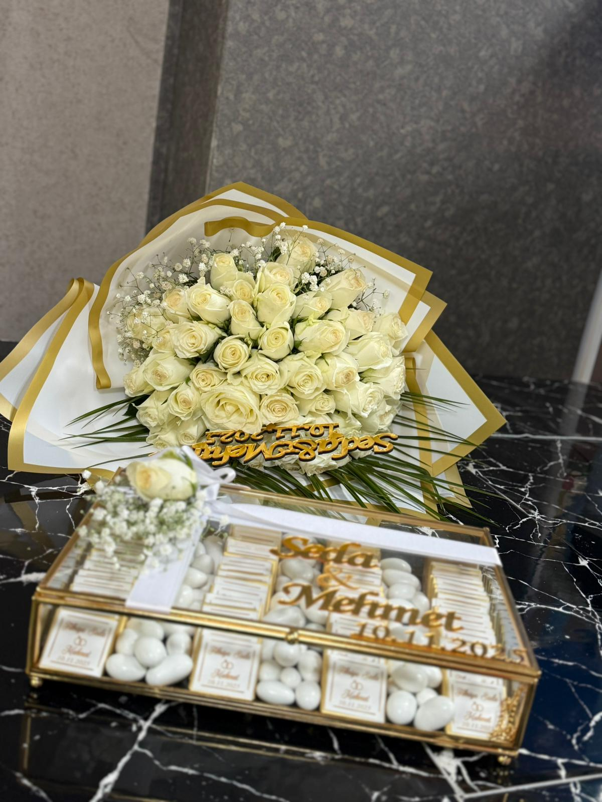 50'Lİ LÜKS İSTEME ÇİÇEĞİ & ÇİKOLATA